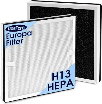 Europa Air Filter Compatible with Afloia Europa Air Purifiers, 3-in-1 High Efficiency Replacement Filter, Activated Carbon for Hair,Dander,Odor,Dust,Smoke and Pollen, 2 Pack