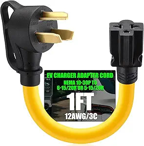 Tellegloww 10-30p 10-30P Dryer Adapter 5-15/20R, 30A for EV Charger