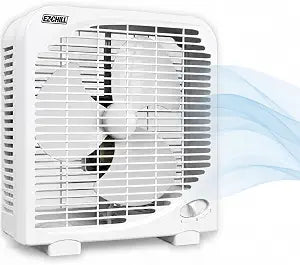 EZ-CHILL 9-inch Portable Box Fan, Black