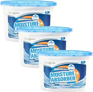 3 Pack Large Moisture Humidity Absorber Buckets, Moisture Control Visible