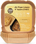 200 Sheets Disposable Air Fryer Liners 8-Inches Parchment Paper