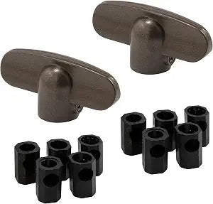 Prime-Line H 3893 Universal, Satin Bronze, Tee-Crank Casement Window Handle (2 Pack)