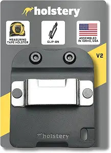 Holstery TapeMaster | Clip-On Tape Measure Holder - Low-Profile Measuring Tape Holster for Your Belt, Tool Bags, Pockets, or Pants