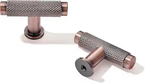 khtumeware 10 Pack Brushed Antique Copper Knurled Cabinet Pulls 2 Inch Cabinet Pulls Drawer Pulls Kitchen Hardware Kitchen Handles for Cabinets Cupboard Handle
