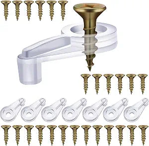 Blulu 50 Pack Glass Retainer Clips with Screws