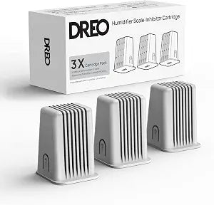 DREO Scale-inhibitor Cartridge 3-Pack for Evaporative Humidifier, Compatible with DREO Humidifier 774S, Improve Water Quality, Healthier Mist Output, Eliminate White Dust, Easy to Clean, Replaceable