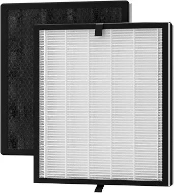 Set of 2 Replacement Filters - Compatible with Oterbear 8000B Air Purifier - Activated Carbon Filter for Home Bedroom Smoke, Dust, Odors, Pollen, Pet Dander removal