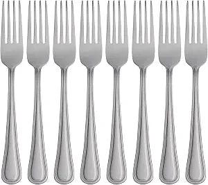 Oneida Tress Dinner Forks Silverware Set for 8, Flatware