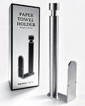 Paper Towel Holder Under Cabinet Adhesive or Drilling Silver