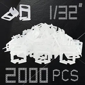Tile Leveling System Clips 1/32" 2000pcs Tiles Leveler Spacers DIY Tiles Leveler Spacers 1.0mm Tile Tools Set Tile Leveling System for Professional Ceramic Stone Installation