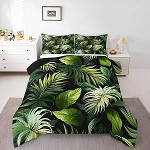 Feelyou Tropical Leaves Comforter Set Twin Size Boys Girls Teens