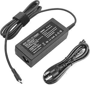 65W 45W USB C Laptop Power Replacement Adapter Charger for Lenovo Chromebook/Yoga/ThinkPad/HP Chromebook/Dell Laptop USB Type C Power Adapter