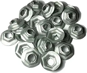 Retro-Motive #70 Side Marker Self Threading Flanged Pal Nuts for GM Ford Mopar .330 Stud 1/2 Hex 3/4 Flange (25 Pieces)