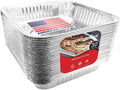 Stock Your Home 9x9 Aluminum Foil Pans - 8.75" L Rim (30 Pack) Square Tins for Toaster Oven- Cooking Lasagna, Casserole, and doing Food Prep - Disposable Baking Pan for Cake or Brownie Dish