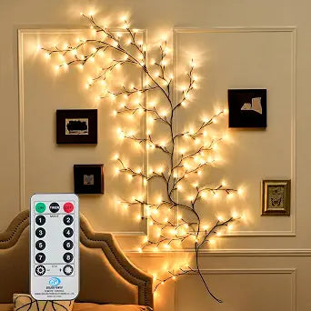 Enchanted 9.5ft 160LED Willow Vine Lights with Remote 8 Modes