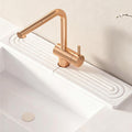 Stone Faucet Mat for Kitchen Sink, Diatomite Drying Stone Mat & Sink Protectors, Sink Water Splash Guard, Quick Dry Water Absorbing Non-Slip Stone Tray Prevent Moisture for Kitchen Bathroom Counter