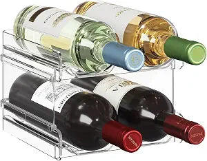 Lifewit Stackable Wine Rack for Cabinet, Plastic Refrigerator Wine Holder
