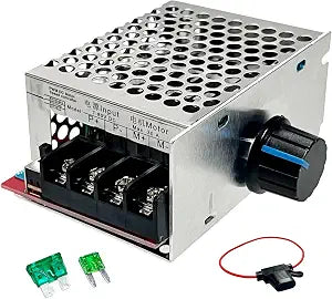 PWM Speed Controller 7-70V 30A for Brushed Electric Motors, Adjustable Variable Speed Module with Brake Switch, Dual Fuse Protection, Supports 12V 24V 48V Systems