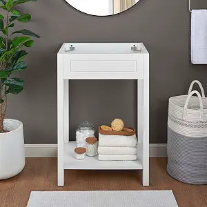 Modway Altura 24" Bathroom Vanity Cabinet (Sink Basin Not Included), 24 Inch, White