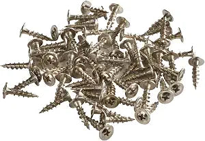 Rok Hardware #8 x 3/4" Deep Coarse Thread Phillips Modified Truss Head Nickel Screws Wood MDF ROKS8X34MTPCN (100, Nickel)