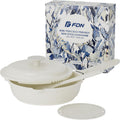 FDN 8" Titanium Non Stick Frying Pans With Lid, Ceramic Pans for Cooking, Non-Toxic PFAS-Free, Induction & Oven-Safe Cookware, Cream White For Daily Cooking