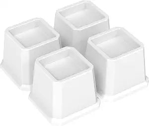 Bed Risers 3 Inch Heavy Duty, 4 Pack Furniture Risers, White