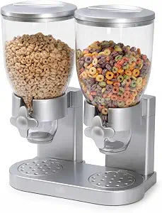 Zevro /GAT202 Indispensable Dry Food Dispenser, Dual Control, Silver