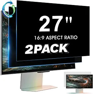 2 Pack 27 Inch Computer Privacy Screen Filter for 16:9 Widescreen Monitor