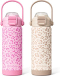 Fimibuke 18oz Kids Insulated Water Bottle with 2-in-1 Straw & Spout Lid