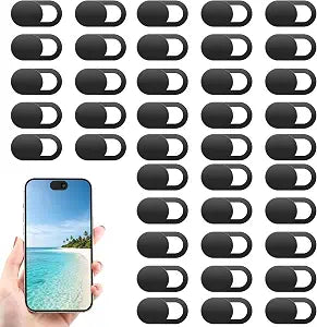 [50 Pack] Laptop Camera Cover Slide, Ultra-Thin Webcam Cover Compatible with Camera for MacBook,Laptop,PC,Computer,iMac,iPad. 0.022in Thick Web Blocker Protect Your Privacy and Security