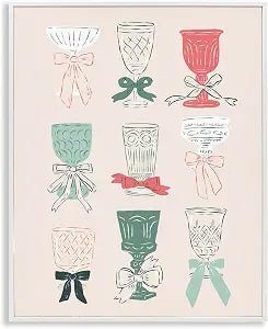 Holiday Cocktail Chalice Goblet Glam, 16 x 20 Inch Framed Gicle Print