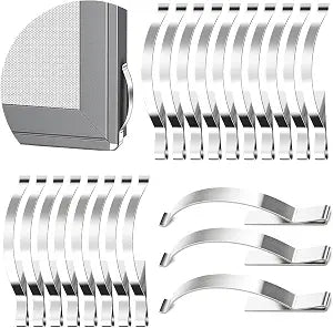 30 Pack Stainless Steel Window Screen Spring Clips, Heavy Duty Rust & Corrosion Proof Screen Retainer Tension Clips, 69mm x 6.4mm Replacement Hardware for Aluminum Window Screen Door Installation