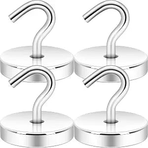 Neosmuk Magnetic Hooks for Cruise Cabins,170lb Heavy Duty,Silver,4 Pack