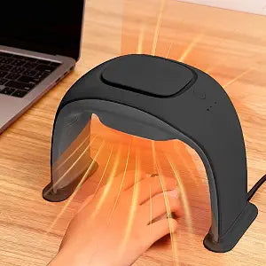Space Heaters for Indoor Use,Desk Hand Warmer Ceramic Energy Efficient Heater with Thermostat,Personal Electric Desk Hand Heater,Heated Mouse Pad Hand Warmer for Office Women Men Gifts,Black
