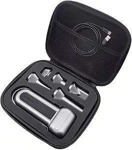 MGZNMTY Hard Case Compatible with WOLFBOX MF100 /MF50 /MF60 /MF70 Electric Air Duster - Custom Sponge Insert for Air Duster and 5 Nozzles (Only Case) (Black)