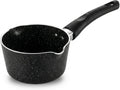 5-Inch Mini Milk Pan with Double Pour Spouts, Small Nonstick Saucepan for Milk, Butter, Sauces, Gravy & Tiny Portions, Compact Aluminum Pouring Pot, Not Induction