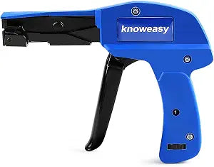 Cable Tie Gun,Knoweasy Fastening Cable Tie Tool,Die-Cast Steel Flush Cut Zip Tie Tool with Steel Handle for Nylon Cable,7 Inches Length Zip Tie Gun