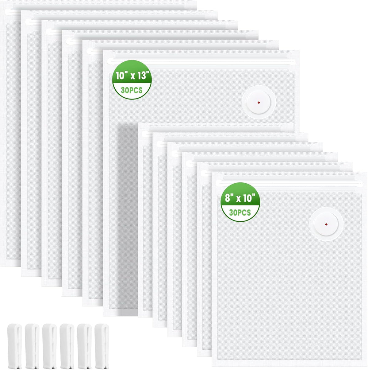 Reusable Vacuum Sealer Bags, 60 Pack, BPA-Free