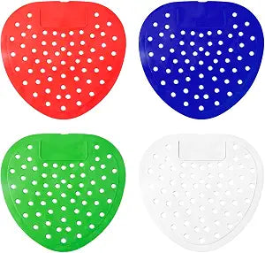 4 Pack Lemon Urinal Screen, Anti-Splash Anti-Clogging Urinal Cakes, Universal Mats Pads for Men Bathroom Toilets Office Hotels, Lasts Up to 30 Days (4 Colors)