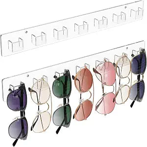 MaxGear Sunglasses Organizer Wall, 2-Pack Acrylic Eyewear Display Holder