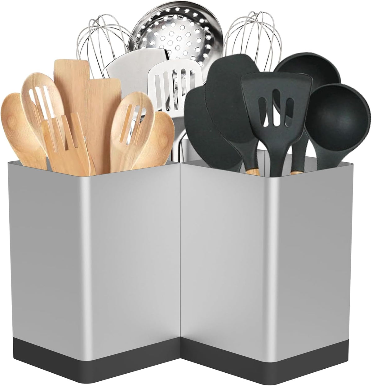 Suli Extra Large Kitchen Utensil Holder Countertop for Corner Counter
