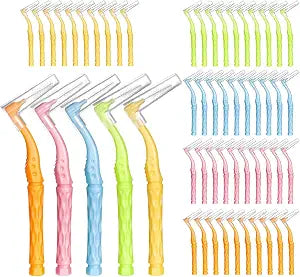 50 Interdental Brushes, 5 Sizes Braces Brush Set Soft Dental Brushes