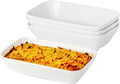 13.5oz Ceramic Baking Dishes, 7 x 4.3 x 1.5 Inch Individual Rectangle Baking Dish for Oven, Microwave and Air Fryer, Perfect for Reheating Single Serve Meals, Set of 4