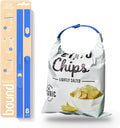 Bound Looplock Reusable Bag Sealer, Roll Top Food Storage Seal, 8 Pack, Blueberry