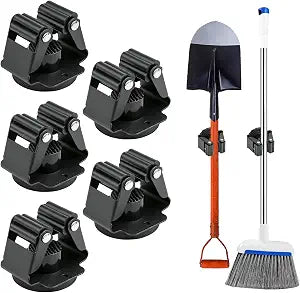 5Pcs Magnetic Broom Holder Wall Mount No-Drill