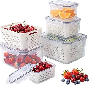5 Pack Fruit Storage Containers for Fridge Berry Containers for Fridge