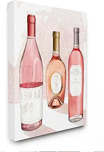 Stupell Industries 'Paris Drinks Pink Red Watercolor Painting'| Canvas Art