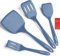 Silicone Spatula Set, 600F Heat Resistant Kitchen Utensils, Starry Blue