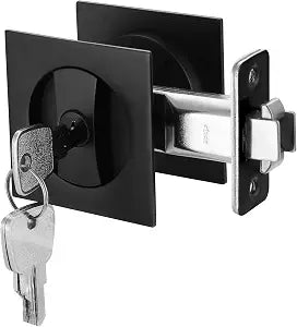 Malimali Pocket Door Lock with Key, Pocket Door Hardware Privacy Entry Lock