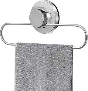 SOLUSTRE Suction Cup Towel Holder No Drill Hand Towel Hanger for Bathroom Kitchen Wall Mount Dishcloth Rack for Bathrobes Wash Cloths Easy Install 9.25 X 3.93 X 1.57 in